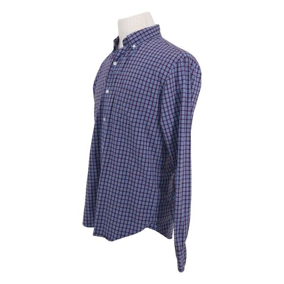 Bonobos Blue Burgundy Check Slim Fit Shirt M - Picture 2 of 6